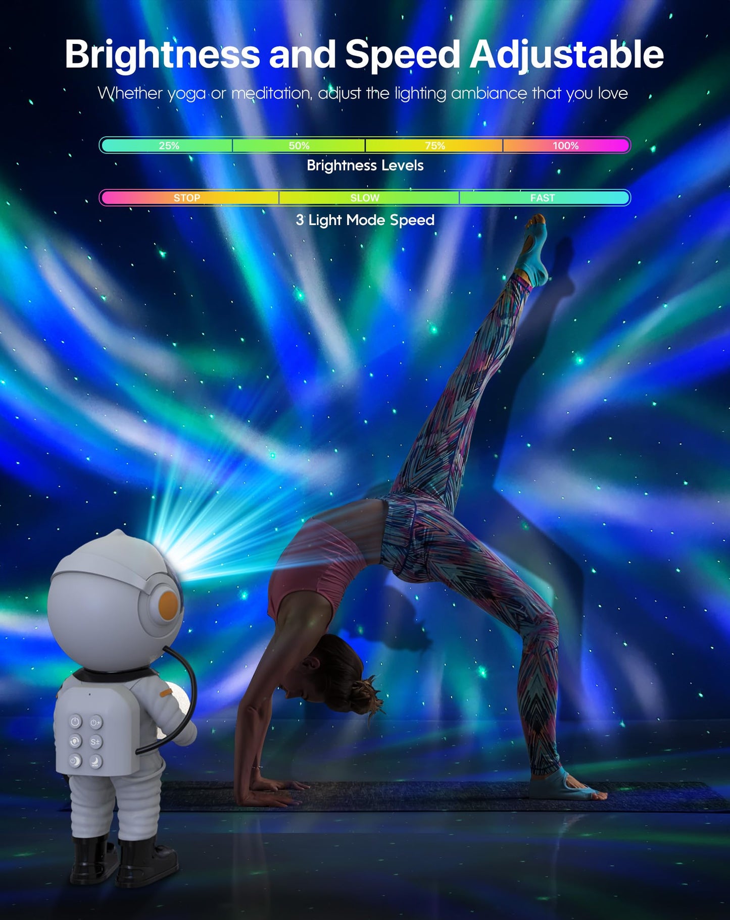 Rossetta Astronaut Galaxy Projector, Star Projector for Bedroom, LED Night Light for Kids Room with Timer and Remote, Gifts for Kids, Adults, Party, Birthday, Christmas, Easter