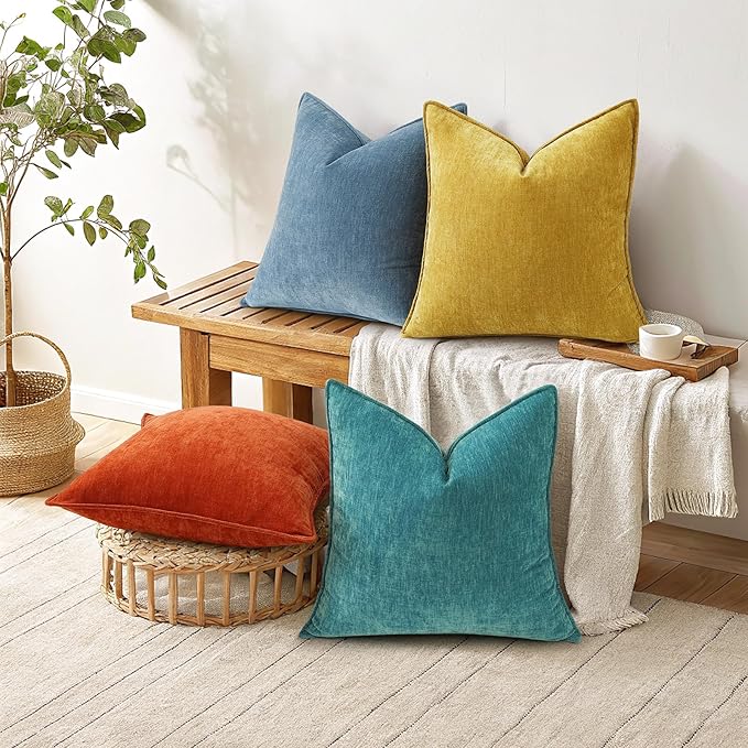 decorUhome Summer Couch Throw Pillow Covers 18x18 Set of 2, Decorative Soft