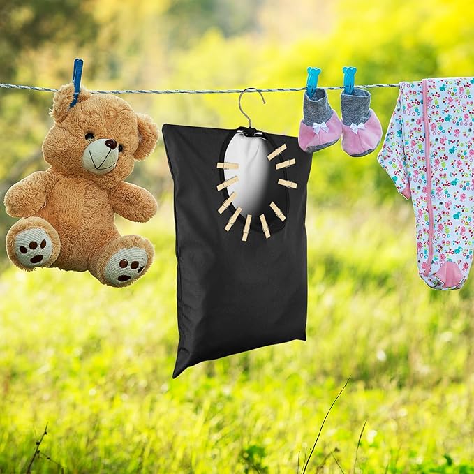 2 Pcs Clothes Pin Hanging Bag