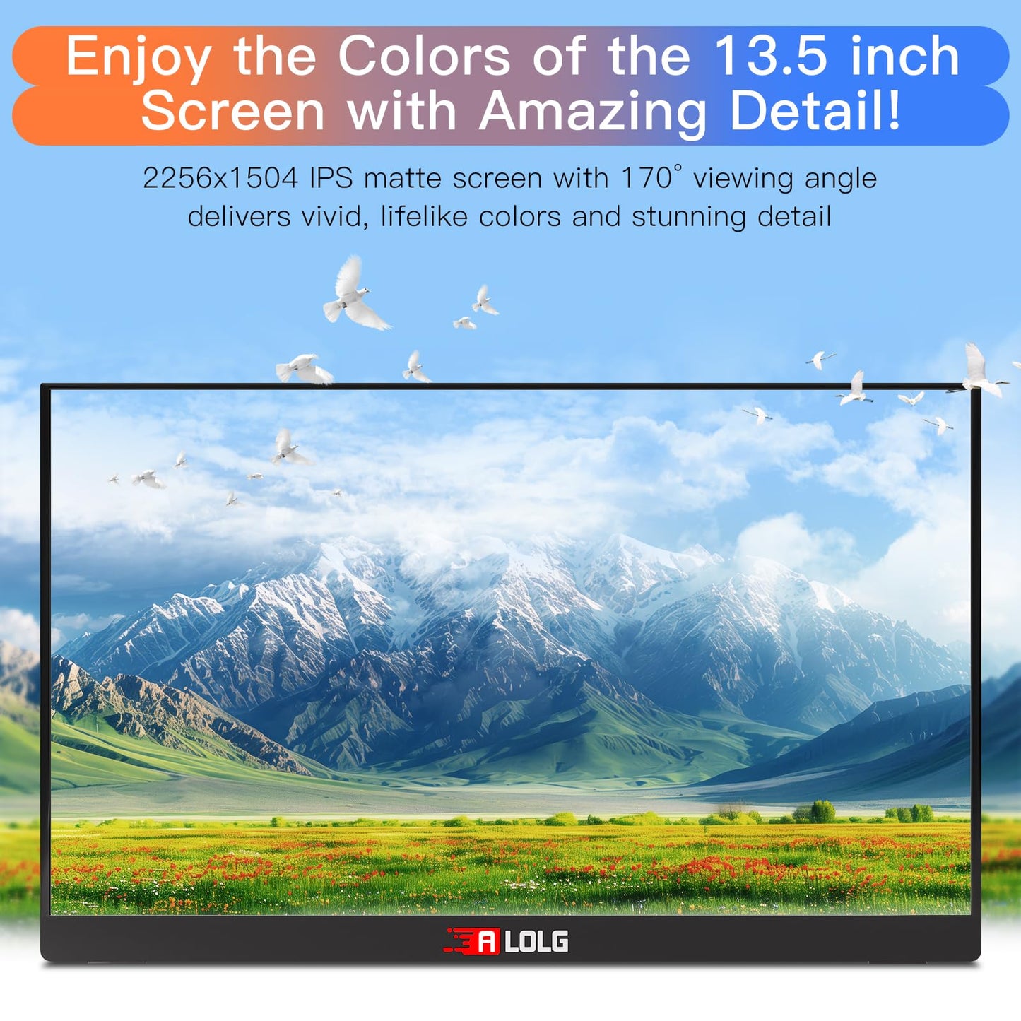 10.5''Portable Monitor for latop ,2K FHD 60HZ Laptop Monitor Screen,USB-C and HDMI Inputs, Ultra-Slim IPS Panel with HDR and Premium Smart Cover & Speakers for Laptop,PC,Phone,PS4/5,Switch,Mac,Xbox