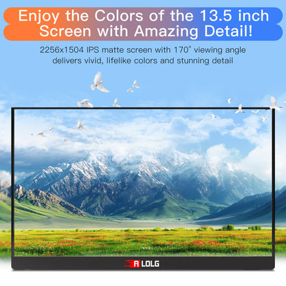 10.5''Portable Monitor for latop ,2K FHD 60HZ Laptop Monitor Screen,USB-C and HDMI Inputs, Ultra-Slim IPS Panel with HDR and Premium Smart Cover & Speakers for Laptop,PC,Phone,PS4/5,Switch,Mac,Xbox