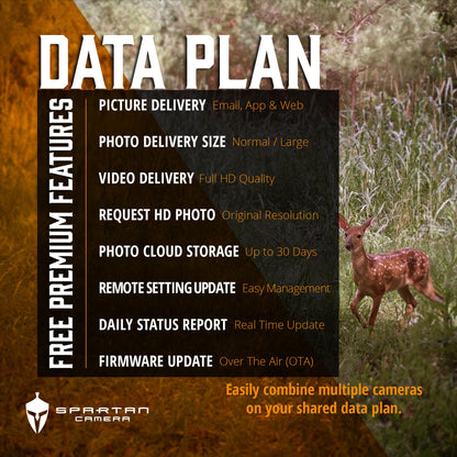Spartan Camera GoCam2 Cellular-2 Pack, APP Control Trail Camera, 4G LTE, 1080P Video, FHD Photos, No Glow, Night Vision, Motion Activated, IP65 Water Resistant (Spartan Areus, AT&T)