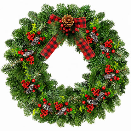 Christmas Floral Picks Set of 10, Snow Tipped Pinecone Greenery Picks with Red Berries, 9 Inch Bendable Stems - Wreaths Garland Christmas Tree Centerpieces Floral Arrangements & Crafts