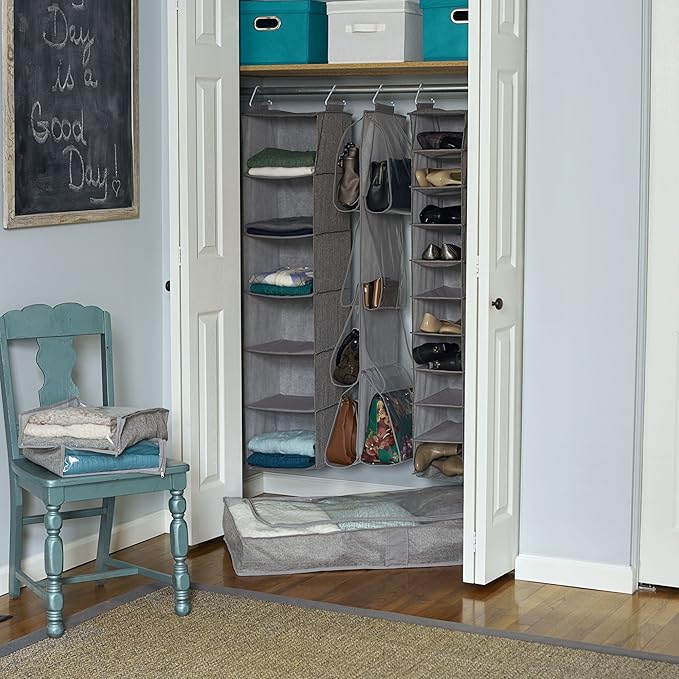 Household Essentials 6-Shelf Linen Hanging Closet Organizer