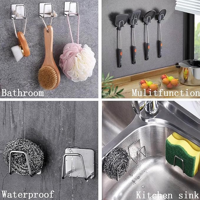 ESINAM 2Pcs Sponge Holders for Kitchen Sink, Strong Adhesive Small Sponge Holder