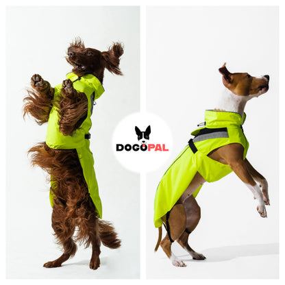 DOGOPAL Dog Raincoat - Waterproof, Lightweight Dog Rain Coat for Small, Medium, and Large Dogs with High Visibility Reflective Straps and Harness Hole (Yellow, M)