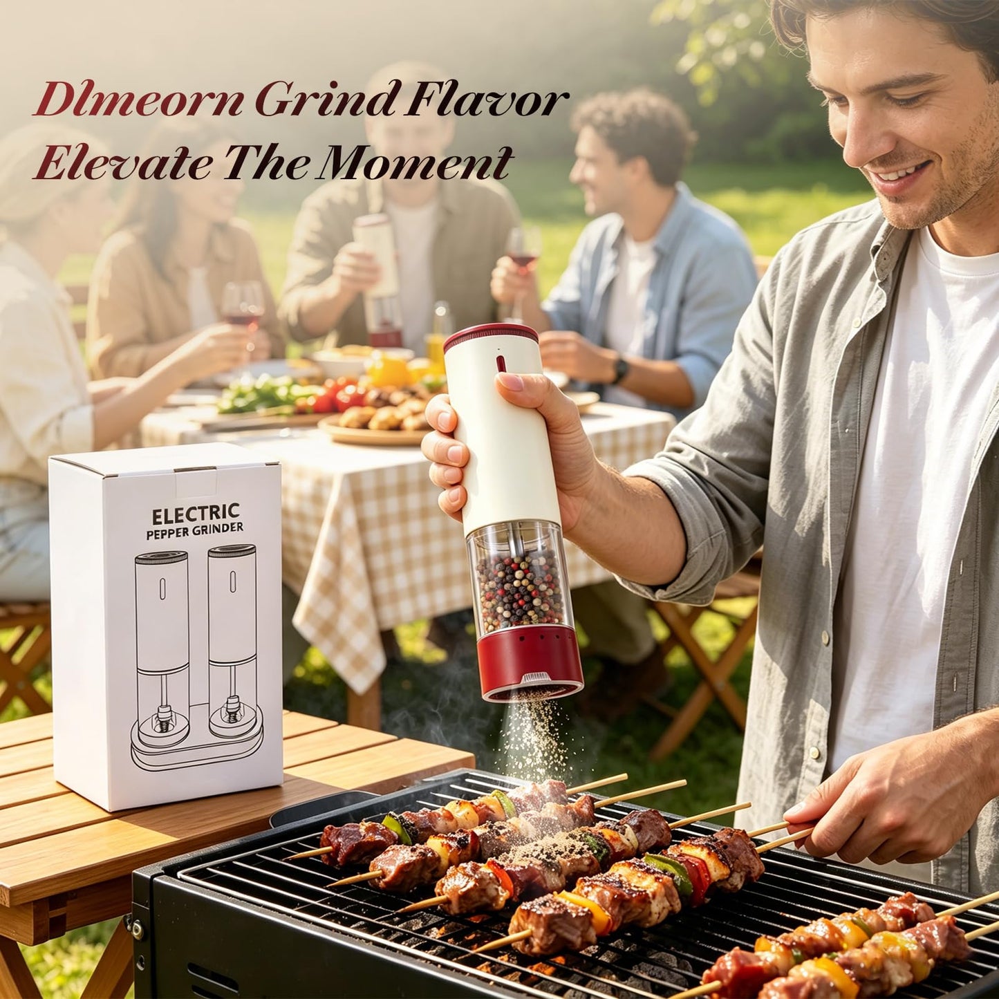 Electric Salt and Pepper Grinder Set Automatic Rechargeable Salt and Pepper Shakers Kitchen Appliances with Storage Base External Adjustable Coarseness & Upgraded Large Capacity for Mom Gifts-2 PCS