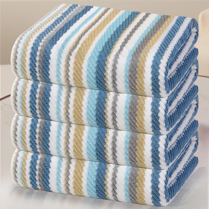 Striped Bath Towels Set