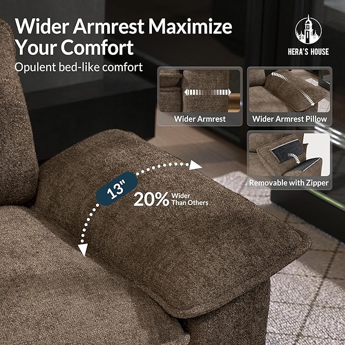 HERA'S HOUSE 124" Modular Sectional Sofa, Oversized U Shaped Couches