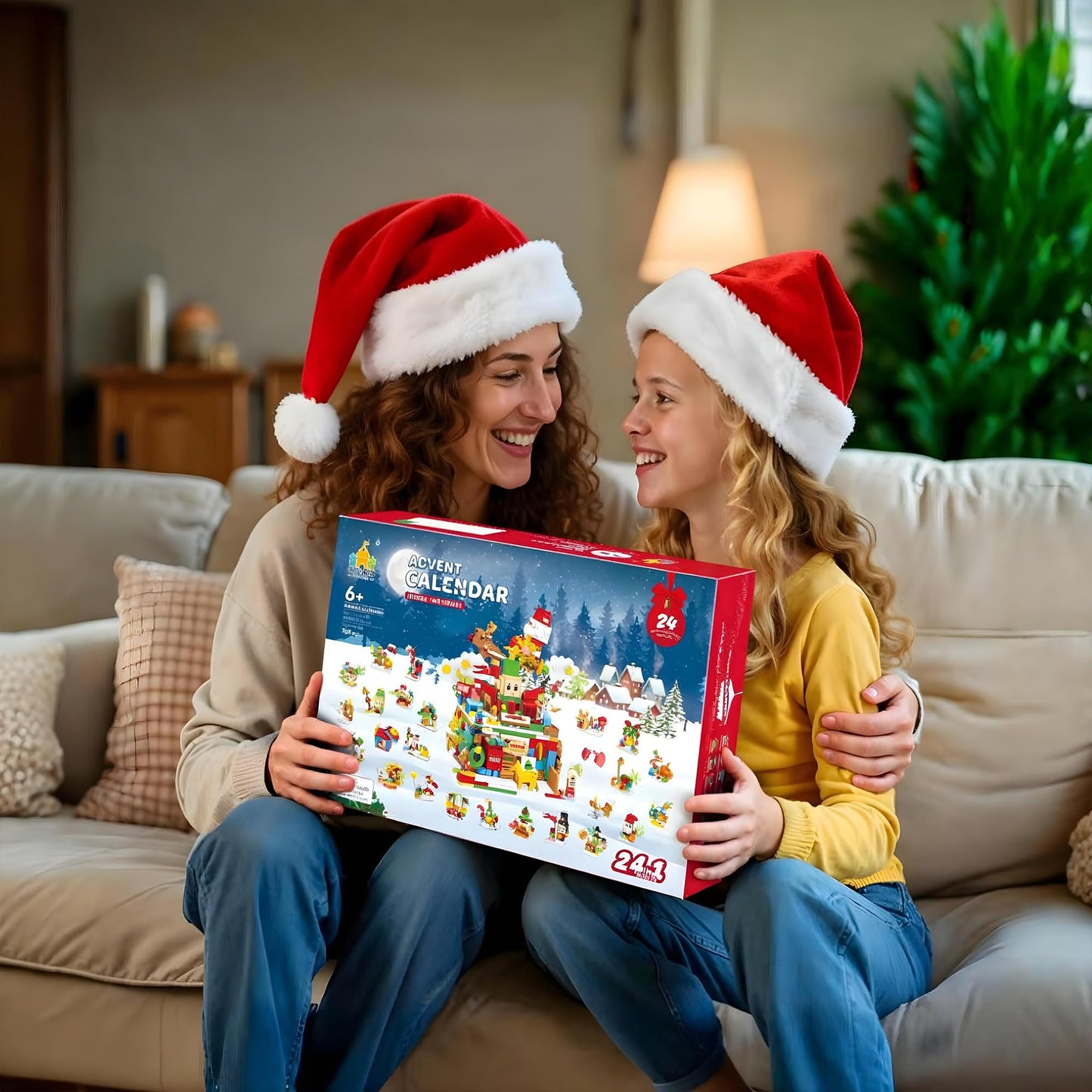 Santa’s Workshop Advent Calendar 2025 Building Set for Kids – 24-in-1 Christmas Holiday Countdown Gift with 24 Days of Surprise Figures, Party Favors Building Block for Boys & Girls Ages 6+