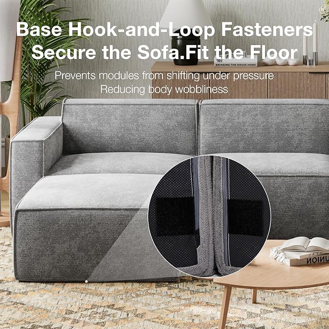 Novilla Modular Sectional Sofa, No Assembly Cloud Sectional Couch
