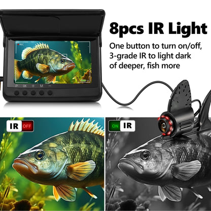 2026 𝐍𝐄𝐖 [Audio+Video Record] HD1080P Ice Fishing Camera w/DVR 32GB, 10000mAh, 5'' OLED, Ice Fishing Camera Underwater Portable Fish Finder Fishing Gift for Men, IR, Boat and Ice Fishing, 65FT