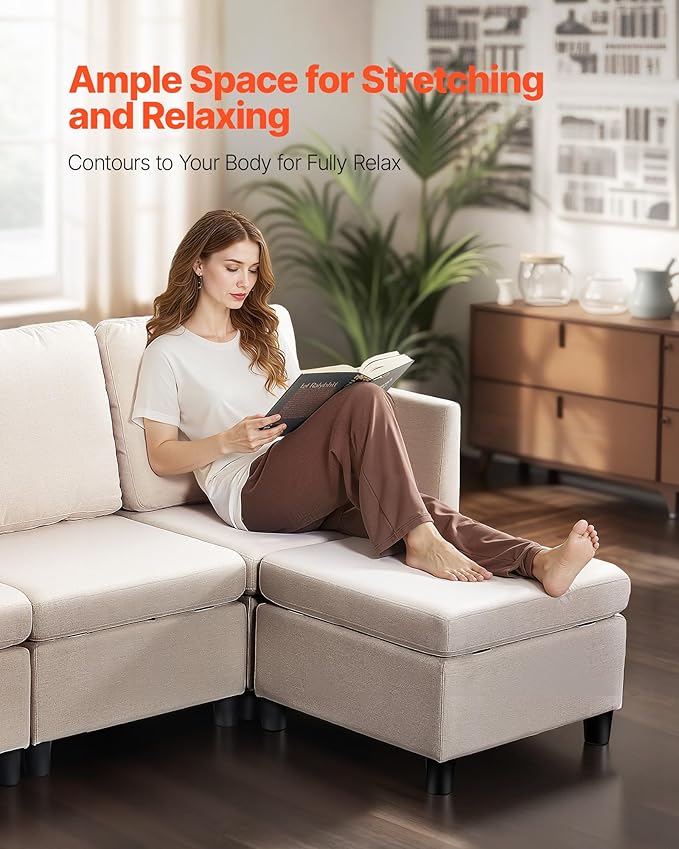 VEVOR Modular Sectional Sofa, Modern 5-Seater Modular Sofa