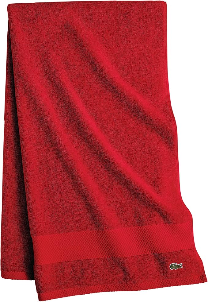 Lacoste Heritage 100% Supima Cotton Bath Sheet, Formula One, Premium Super Soft