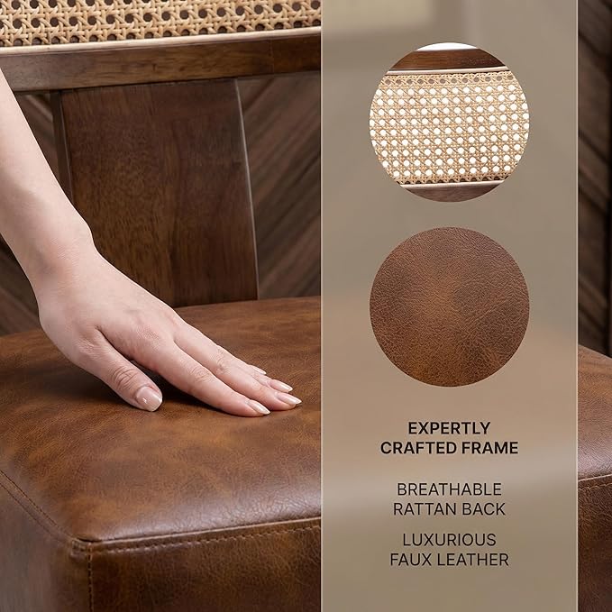 VESCASA Faux Leather Upholstered Dining Chairs
