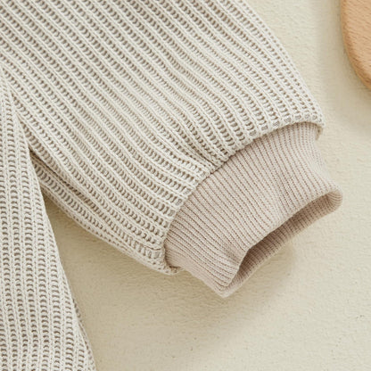 BemeyourBBs Newborn Baby Boy Girl Fall Winter Clothes Long Sleeve Bubble Sweatshirt Romper Cute Infant One Piece Outfit (Christmas Jolly Beige, 6-9 Months)