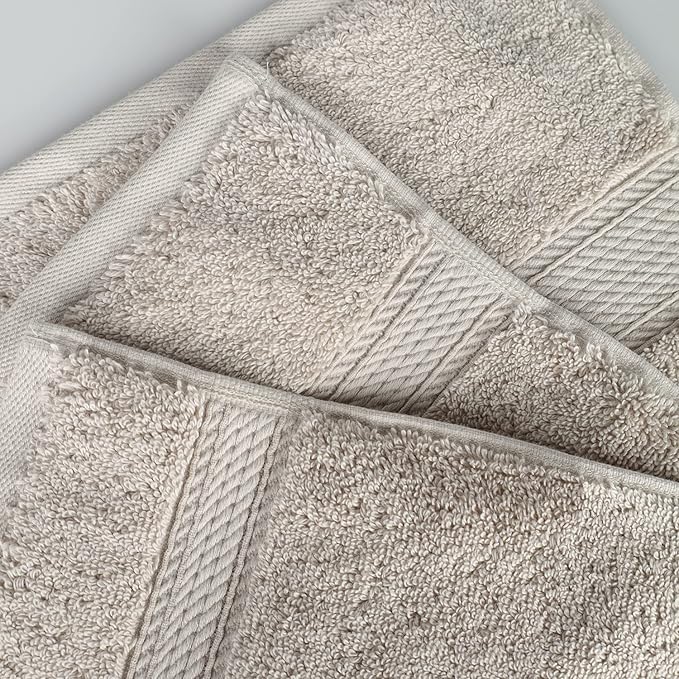 SUPERIOR Egyptian Cotton Pile 8 Piece Towel Set, Includes 2 Bath, 2 Hand