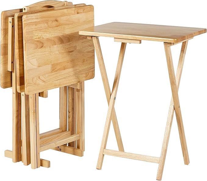 Amazon Basics Classic Foldable TV Dinner Tray Table
