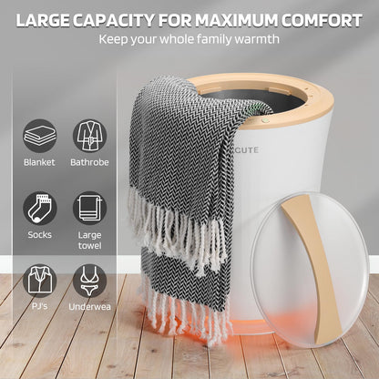 Lagute iSnug Towel Warmer for Bathroom, with 3-Level Timer, Warning Alarm & RGB Light, Auto Shut-Off, 5.3 Gal Heating Bucket for Bathrobe, Blanket, Ideal for Gifts