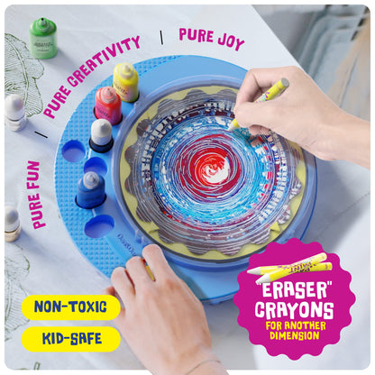 Dan&Darci Paint Spin Art Machine Kit for Kids - Gifts for Girls - Arts & Crafts for Boys, Girls - Art Craft Set for 6-9 Year Old Boy - Painting Spinner Toys - Birthday Gift Ideas for Ages 6-12