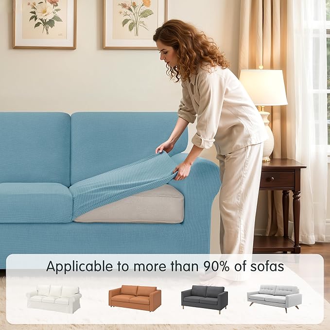 SUBRTEX 7 Pieces Stretch Sofa Slipcover, Couch Cover