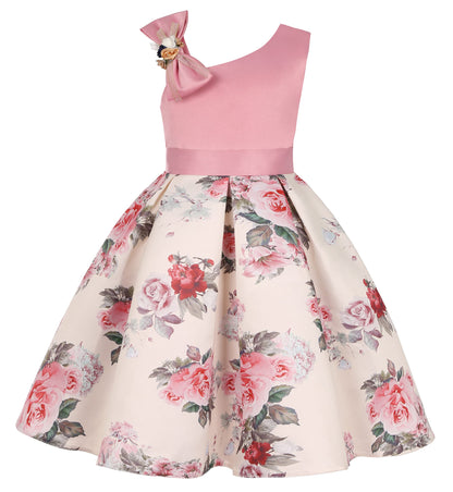 Little Girls Vintage Plaid Dresses Birthday Party Frocks New Year Wedding Event Prom Tutu Dress (Cameo Brown,130)
