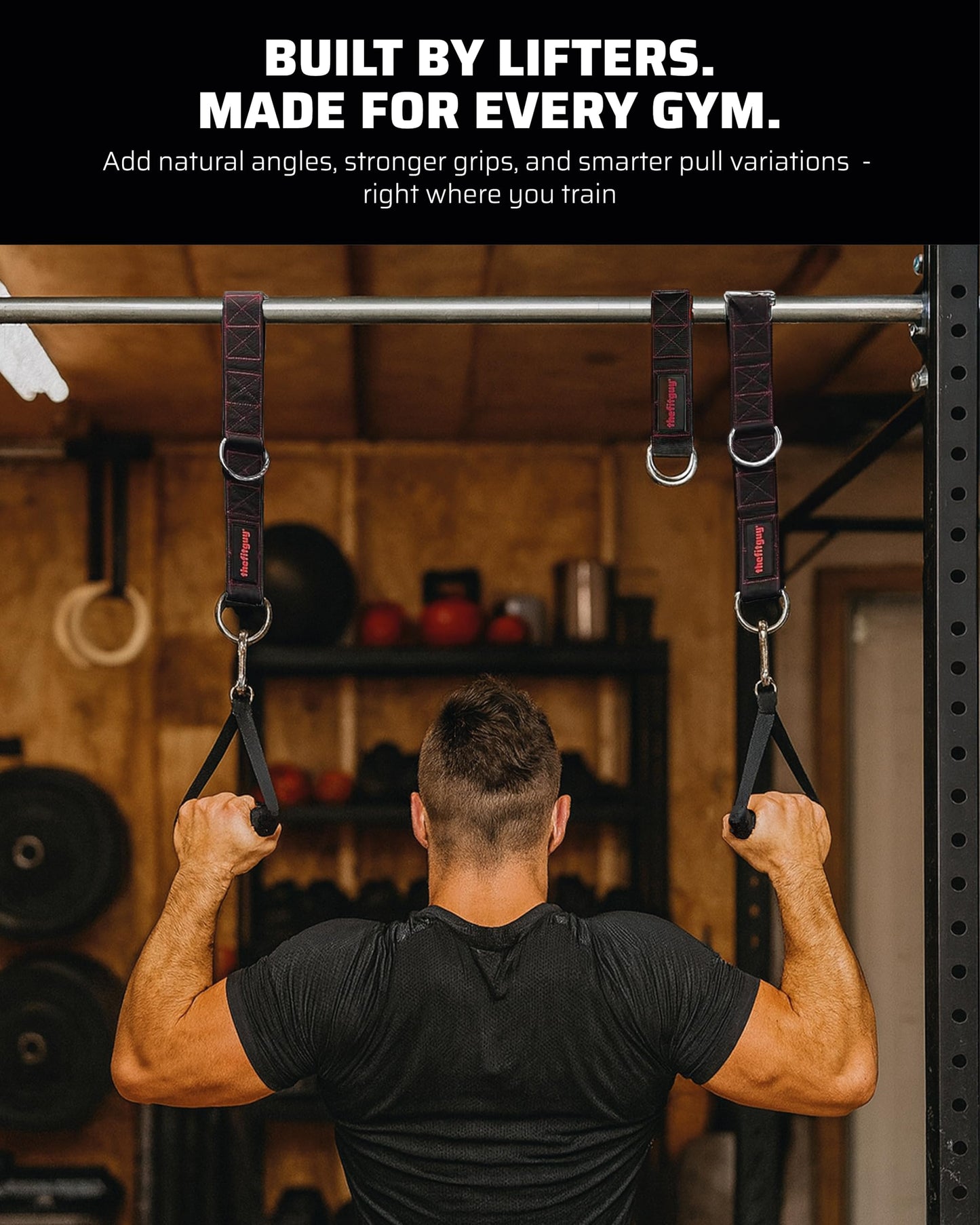 THEFITGUY Cable Extension Straps | Unlock New Grips & Exercises | 5 Adjustable Lengths | Heavy-Duty for Cable Attachments, Machines, Bars & Handles (Pair)