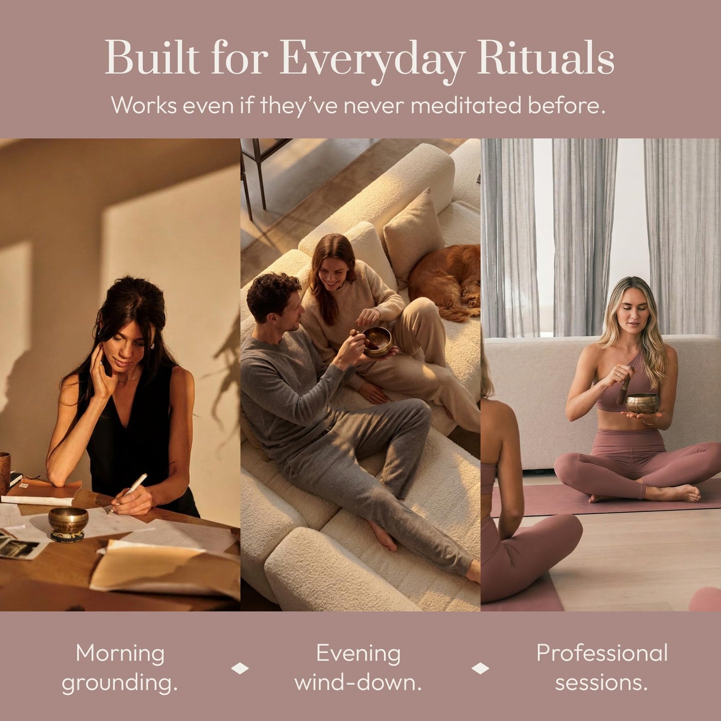 Silent Mind Tibetan Singing Bowl Set – Easy to Play & Beginner Friendly Meditation Bowl with Cushion & Mallet | Stress Relief & Mindfulness | Gift-Ready