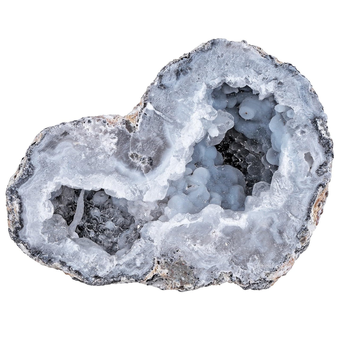 Rockcloud Natural Druzy Agate Geode Mineral Irregular Quartz Crystal Cluster Collection Specimen for Home Decor, 0.44-0.66 lb