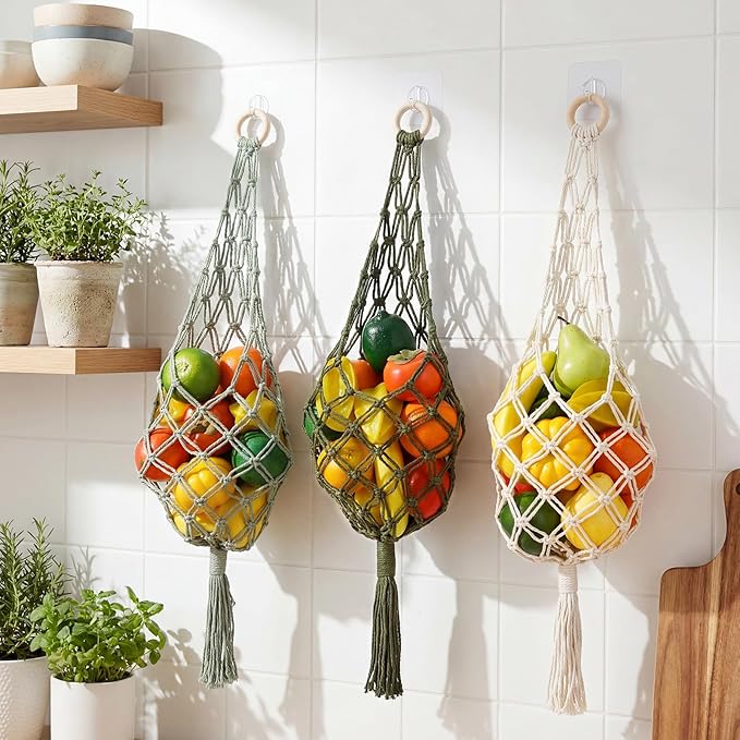Sieral 3 Pack Hanging Fruit Baskets