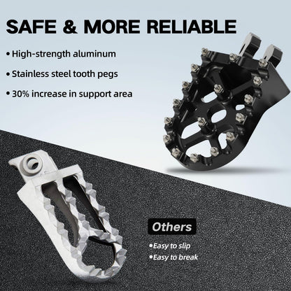 CHANGCHENG Dirt Bike Foot Pegs Footrests CNC Aluminum for Talaria X3/MX3/MX4/MX5 Talaria Komodo Electric Dirt Bike Black