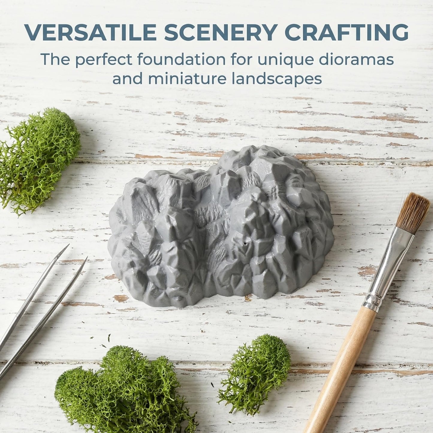 YARNOW 20Pcs Miniature Rockery Statues Realistic Plastic Rocks for Garden Mini Rockery Ornament Landscape Mountain Model Home Office Dcor