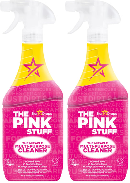 Stardrops The Pink Stuff Miracle Multi-Purpose Cleaner – Removes Grease, Grime, and Stains on Kitchens, Bathrooms, Floors, and More, 25 fl Oz