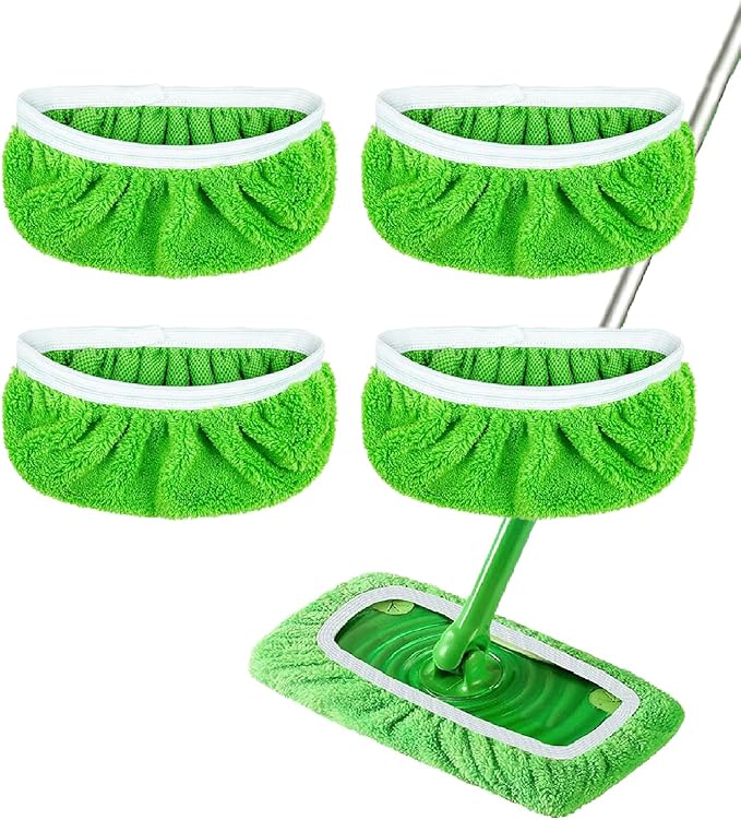 4 Pack Reusable Microfiber Mop Pads