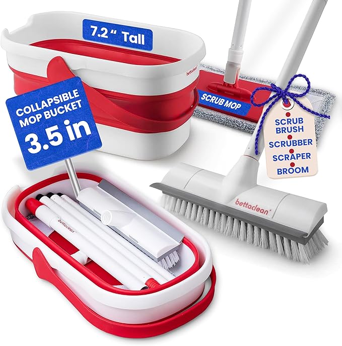 Collapsible Mop and Bucket Set