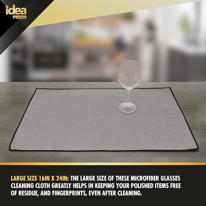 Idea Home Premium Microfiber Cleaning Cloth Ultra Absorbent Streak and Lint