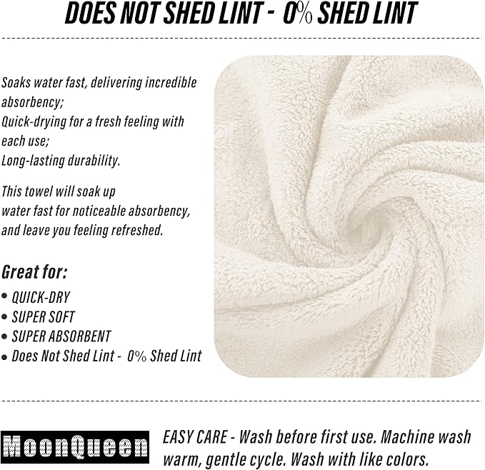 MOONQUEEN 6 Pack Premium Hand Towels