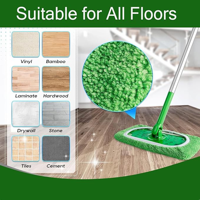 4 Pack Reusable Microfiber Mop Pads