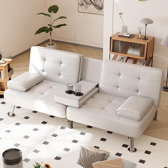 Shahoo Convertible Folding Futon Sofa Bed Sleeper Couch