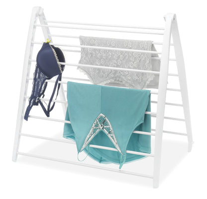 Whitmor Spacemaker Folding Drying Rack, Freestanding Indoor Clothes Dryer, Space Saving Compact Design, 6"L x 26"W x 51.5"H, White
