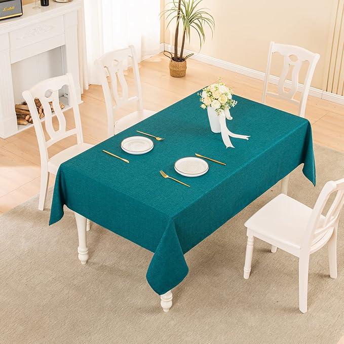 BALCONY & FALCON Small Square Tablecloth Washable Wrinkle Resistant and Water