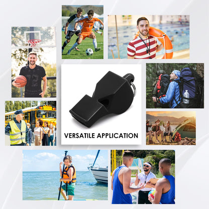 smrtcol Whistles 10 Pack Sports Whistles with Lanyard Loud Crisp Sound Pealess Whistles for Referees Coaches and Lifeguards