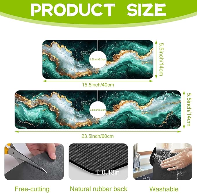 Kitchen Sink Splash Guard Faucet Mat Super Absorbent Fast Drying Mat Guard