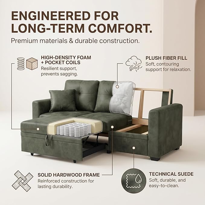 TYBOATLE Convertible Sofa Bed Couch