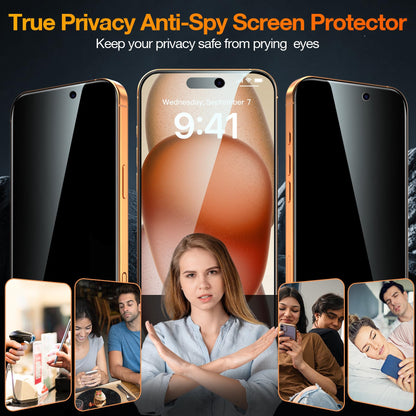 [2 Pack] Privacy Screen Protector for iPhone 11/XR, YMHML Tempered Glass Anti-Spy Bubble Free Case Friendly Easy Installation Film for iPhone 11/XR 6.1 Inch