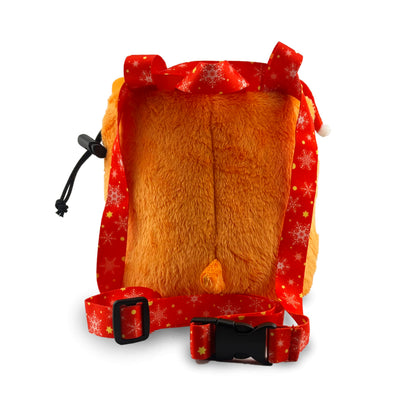 Rock Climbing Chalk Bag + Refillable Ball – Boba Dog Plush Animal Bag (Christmas Bag + Chalk) | Christmas | Santa