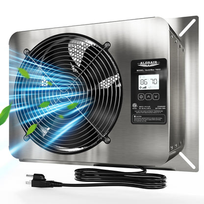ALORAIR 780 CFM Crawlspace Ventilator Fan with Humidistat, Stainless Steel Exhaust Vent Fans with Digital Display, Timing Cycle, Freeze Protection Thermostat, for Basement, Garage, Attic, Grow Tent