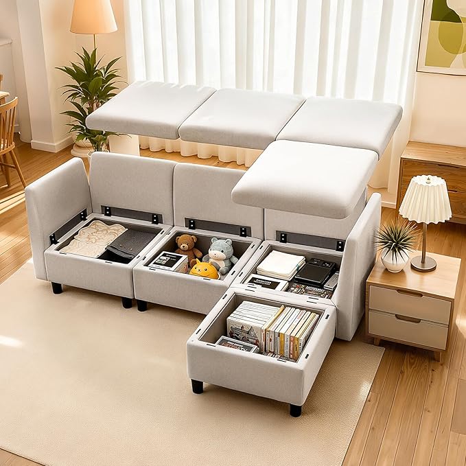 VEVOR Modular Sectional Sofa, 3-Seater Modular Sofa
