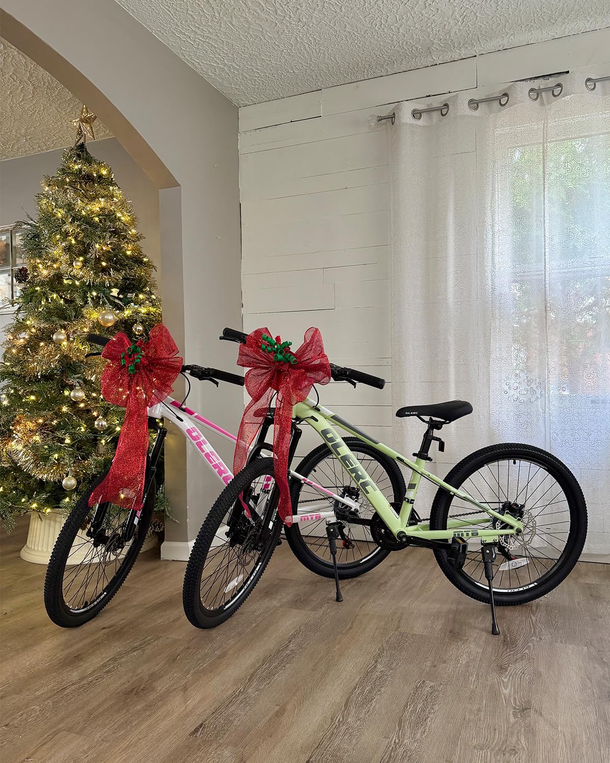 Glerc 24 Inch Kids Bike, Kids Mountain Bike for Boys and Girls Ages 6-10, 21-Speed Skyline Bicycle with Front Suspension and Disc Brakes, Green