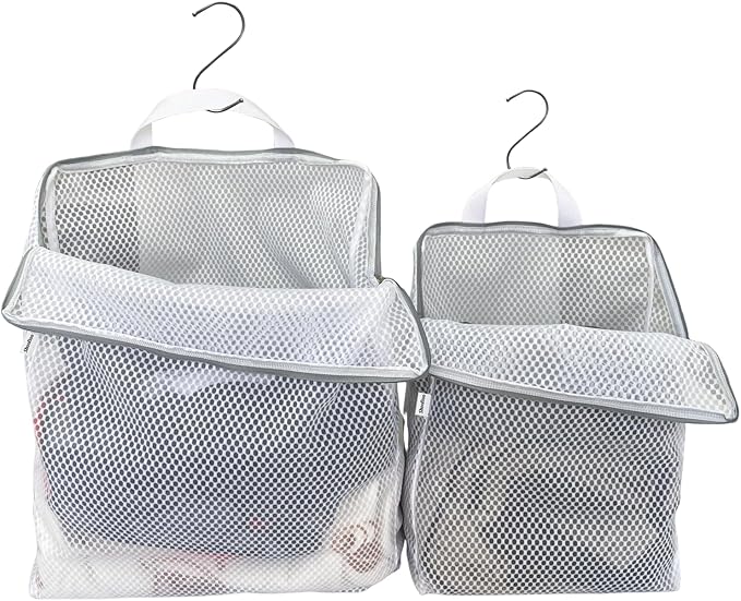 2-Pack Hanging Laundry Bag for Washing Machine, Large & XL Mesh Laundry Bags